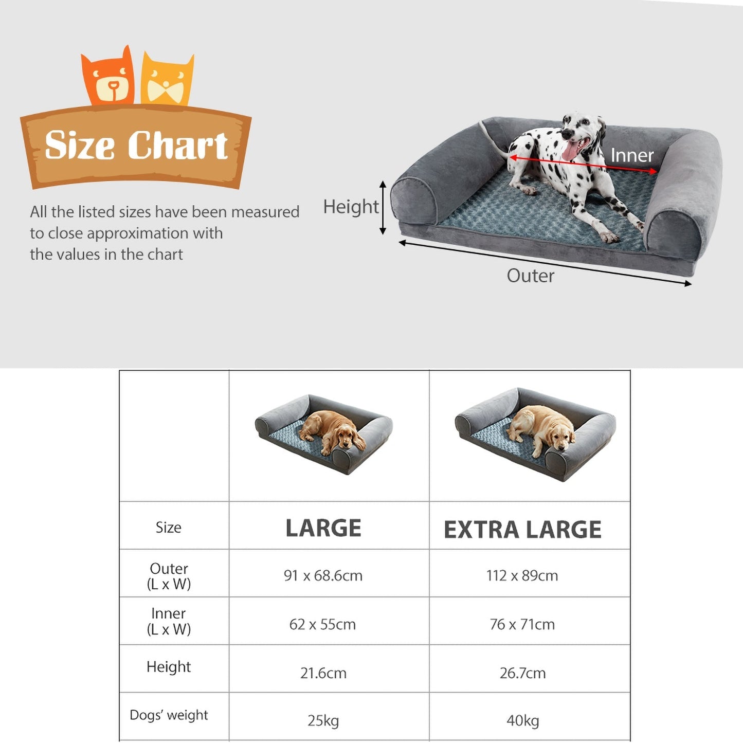 Large Pet Bed Foam